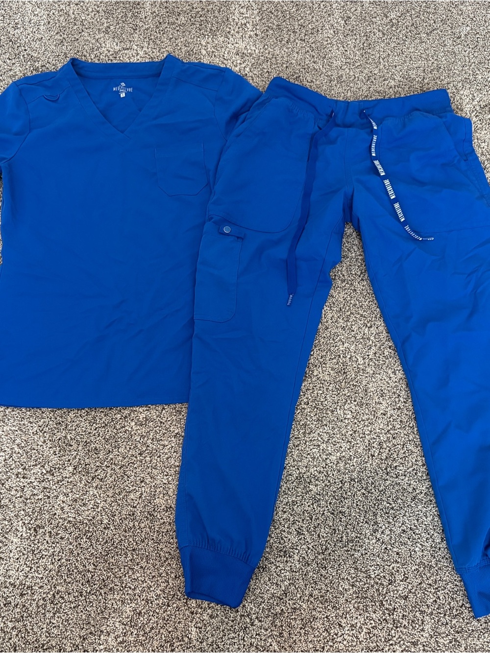 Med Couture Women Royal Blue Scrub Set